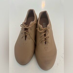 Bloch Tan Leather Lace-Up Tap Shoes